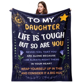 Pezolen Daughter Gifts from Mom Blanket 50"X60", Daughter Birthday Gifts, Gift for Daughter from Dad Blanket, Birthday/Graduation Present for Daughters Throw