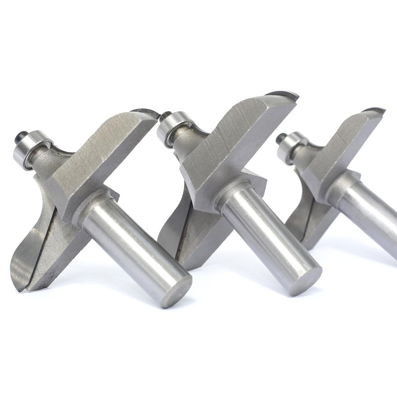 Akylin 3Pcs Ogee Table Edge Router Bit Set,1/2 Inch Shank,Cutting