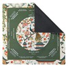 Noise-Reducing Mahjong Mat,31.5"x31.5" Portable Tablecloth for Mahjong,Green Floral and Birds