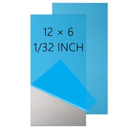 Beviss 4 Pack 430 Stainless Steel Sheets Metal, 12" x 6" x 1/32" (0.8MM) Sheet Metal, Food Grade Steel Plate Perfect for DIY, Kitchen & Crafts, Corrosion Resistant for Automotive & HVAC