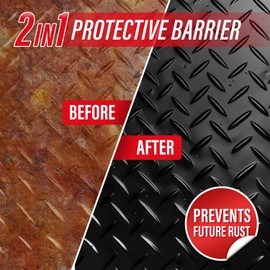 2-in-1 Rust Conveter Automotive, 35 oz Matte Black Rust Conversion Paint for Rusty Metal, Trailer, Chassis, Ultra Protective Rust Neutralizer with Maximum Long-Term Protection, Permanently Stops Rust & Corrosion