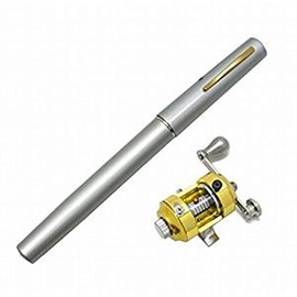 Rita Pro Shop® _ When portable, the pen shape is approximately 8.1 inches (20.5 cm) and extends to a 37.8 inches (96 cm) fishing rod. Pen-type portable fishing rod with a pen-shaped compact rod (with baitre)