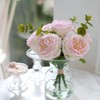 Bucoke Rose Artificial Flowers in vase, Vivid Faux Rose Flowers
