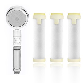 Aphohome Shower Head Filter Replacement, 3 Pack Multi-Stage Filtration Shower Filters for Hard Water, Remove Chlorine & Harmful Substances, Compatible with Most Handheld Showerheads