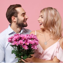 Cosie Lily Necklace Women's Infinity Heart Pendant Silver Chains Women's 925, Jewellery Women's I Love You Gifts for Women Birthday Anniversary Gifts for Women Girlfriend, Sterling Silver, Cubic