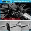 JEUCLEL Offset Extension Wrench for Electric Drill, with 4 Socket