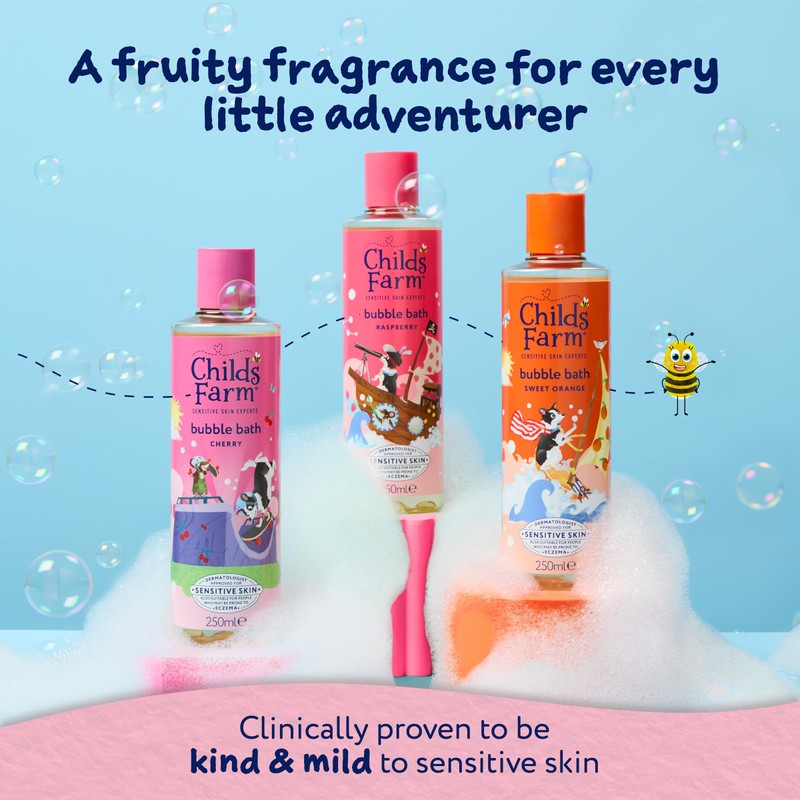 Childs Farm Kids Bubble Bath, Raspberry | Gently Cleanses &