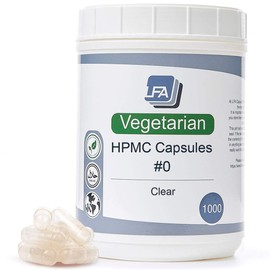 Size 0 Empty Capsules - Vegan HPMC - 1000 Count Bulk Vegetarian Capsules Empty - Joined Fillable 0 Vegetable Pill Capsules - Veggie Caps for Capsule Filling Tray - Halal Kosher Hypromellose