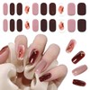 ZEPIQOR 20 pcs Nagelfolie Weinrot Gel Nagelfolien Selbstklebend Nail Sticker