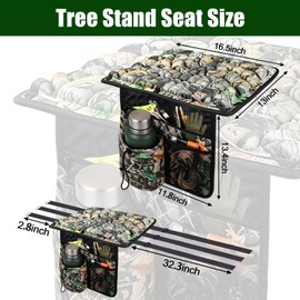 Niuyhe Tree Stand Seat Replacement with 3 Pockets