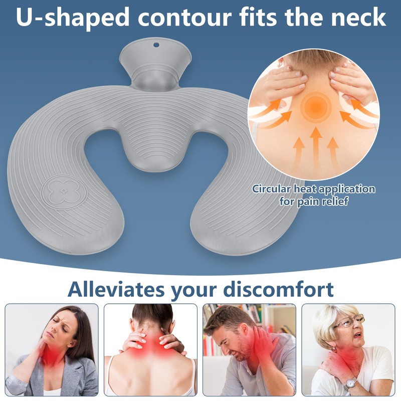 SelfTek Neck and Shoulder Hot Water Bottle for Adults 1.2L