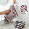 VOOVA & MOVAS Checkered Hand Towels, 100% Cotton, 14x29 in,