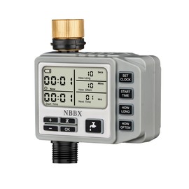 NBBX Sprinkler Timer for Garden Hose, Outdoor Watering System with Rain Delay, Manual & Automatic Mode, 1 Outlet
