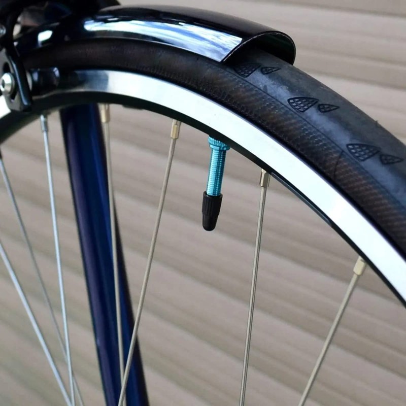 Valvula Francesa Tubeless Bicicleta Largo Aluminio MTB 40mm Par (Azul)