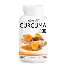 Turmeric Dietary Supplement Curcuma 800 Line@Diet | 180 High Dose Tablets | 1000mg per Daily Dose | Dietary Supplement Made in Italy