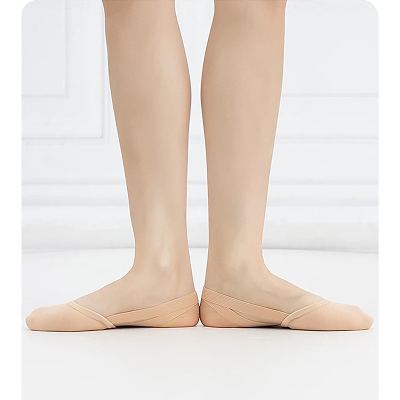 Tegmk Women's Stretch Canvas Half Dance Soles Pirouette Lyrical Turners