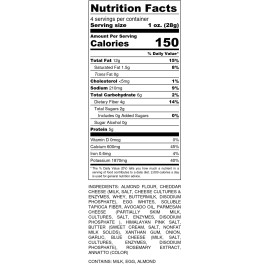 Real Phat Foods Almond Flour Crackers by Real Phat Foods - Cheddar