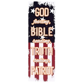Dicksons Inspirational Bookmark for Books and Novels 2 x 6 Cardstock Patriotic God Fearing - Pack of 12