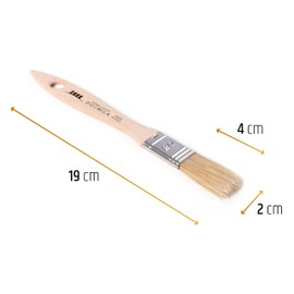 PENNELLIFICIO 2000 Flat Brush for Acrylic and Solvent Paint, Tin Strips, Width 20 mm, Made in Italy