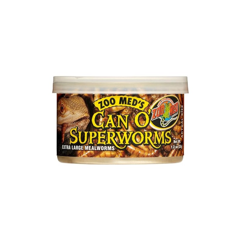 Zoo Med Can O' SuperWorms, 1.2 oz