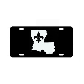 Unbranded Louisiana Love Fleur De Lis Aluminium License Plate 6" x 12"  Highest Quality