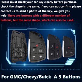 Cavlobe Zinc Alloy Key Fob Cover,Keychain,Full Protection Car Key Case for Chevy 2022-2025 Silverado 1500 GMC Sierra 2500HD 3500HD Smart Remote Keyless Keyshell Accessories(NO.131-5 Black)