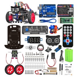 OSOYOO Model 3 Robot Car DIY Starter Kit for Arduino: Educational Motorized Robotics, Remote Control App, Learning How to Code, IOT Mechanical Coding for Teens and Adults