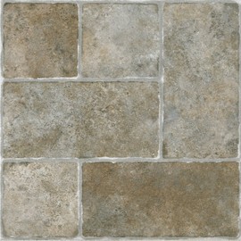 Squares Granite Stone Vinyl Floor Tiles Self Stick Peek Flooring 12'' x 12'' 1-Pack (20 Pieces)