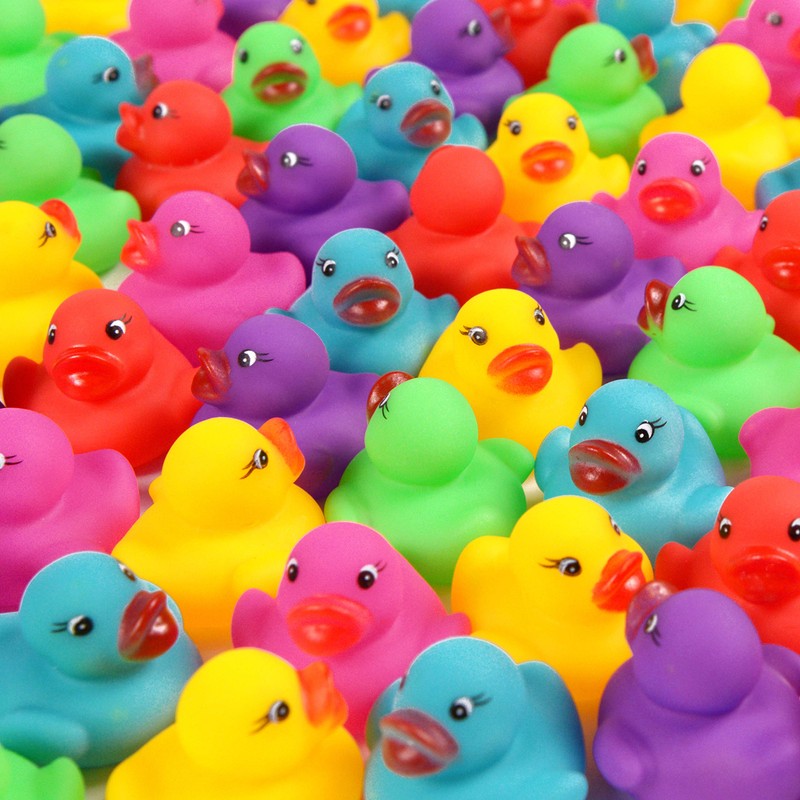 Maliweg 54-Pack Mini Ducks, Mini Colorful Rubber Duckies Bath Toy