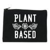 Plant Based Vegan No Meat Cosmetic Makeup Bag Black Large