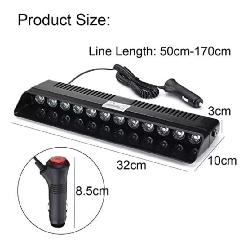 Generic Luz Estroboscópica Emergence Led Advertencia Parabrisas B