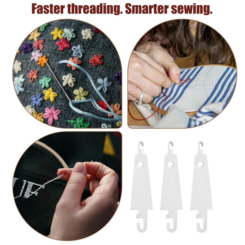 100pcs Needle Threaders, Stainless Steel Premium Needle Threaders Practical Sewing