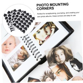 EXCEART 20 Hojas Esquina Del Álbum Pegatinas Esquinas De Scrapbooking Esquinas De Montaje De Fotos Esquina De Fotografía Pegatinas Accesorios Cubiertos Multicolor Papel Poste De La Esquina