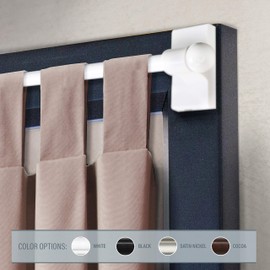 A&F Rod Décor - Magnetic Curtain Rod, 28-48 inch - White