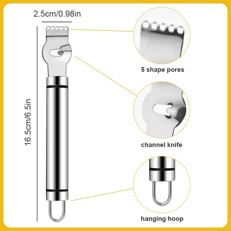 AUAUY Lemon Squeezer with Lemon Zester Peeler, Professional Manual Lemon