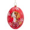 Kurt S. Adler Beagle Dog Christmas Disc Ornament 4 inch