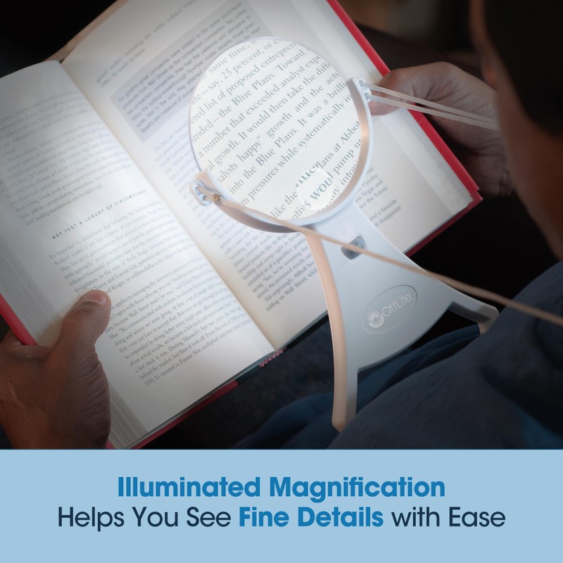 OttLite MG013HF 4-Inch Hands-Free LED Magnifier