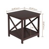 ChooChoo End Table, 24 Inch End Table with 2-Tier Storage