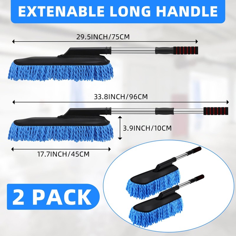 Tanlade 2 Pack Microfiber Car Duster Exterior Scratch Free with