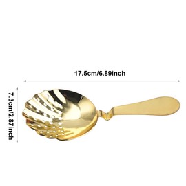 TopHomer Ice Filter, Stainless Steel Shell‑shaped Ice Maker Comfortable Handle Durable for Bar for Restaurant