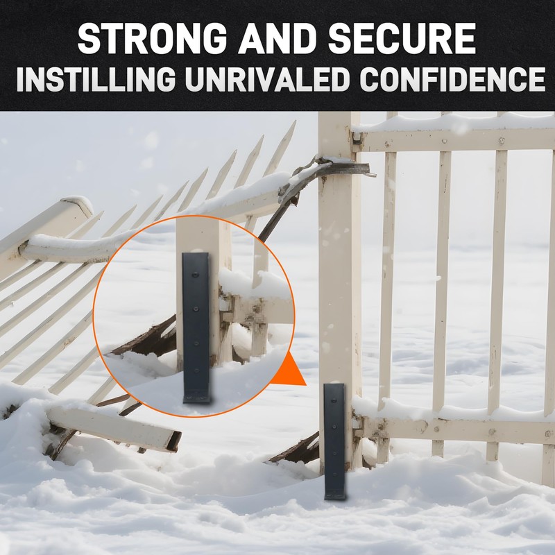 Mulctun 4 Pack Fence Post Repair Kit - 31.6" H