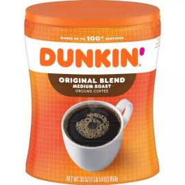Dunkin' Original Blend Medium Roast Ground Coffee 30 oz Canister