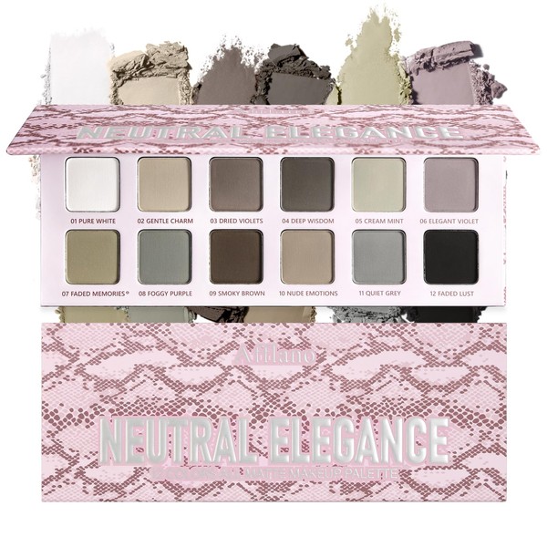 Afflano All Matte Eyeshadow Palette for Brown Eyes, Highly Pigmented