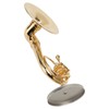 Miniature French Horn Model Brass Golden Stylish Exquisite Birthday Gift