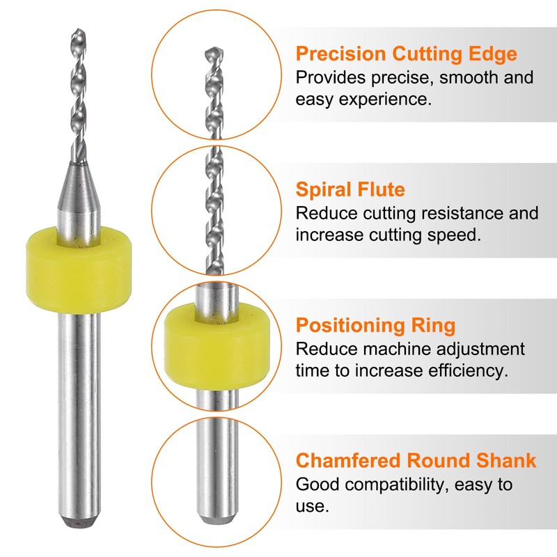 sourcing map 3 Set (30pcs) PCB Drill Bit Set 1/8"
