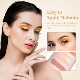 LOPHE Slip-on Eyelid Stripes, Pack of 2160 Eyelid Stripes Invisible with Tweezers Fork Bar, Breathable Eyelid Stickers Invisible, Invisible Immediate Lift for Unevenness, Hood Eyelids