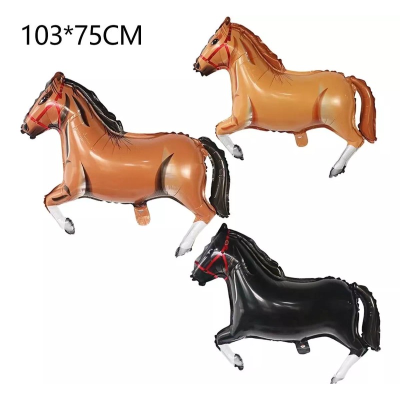 Feawiai 3 Globo Metálico Grande De Caballo 103 Cms Fiesta