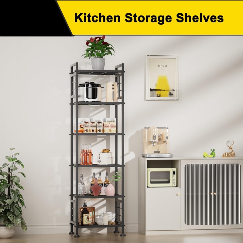 GIOTORENT 6-Wire Standing Storage Shelf for Bathroom Organizers and Storage