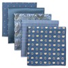 S&W SHLAX&WING 5-Piece Set Men's Pocket Square 32cm Formal Handkerchief