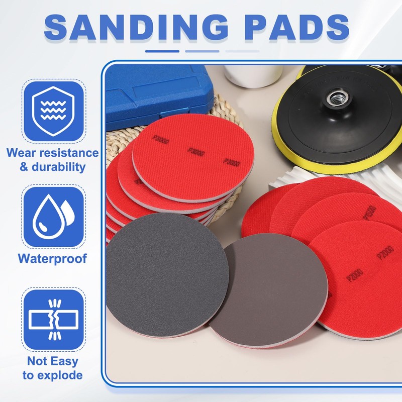 YELARXI Bowling Ball Sanding Pads, Hook and Loop Sanding Sponge